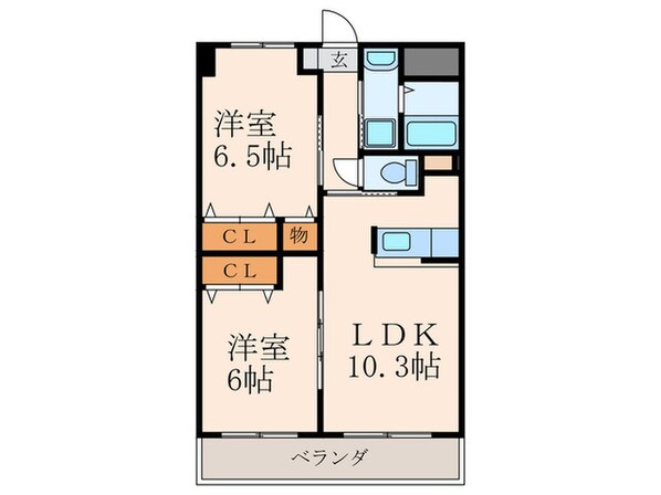 エヴァーグリーン　Ｎの物件間取画像